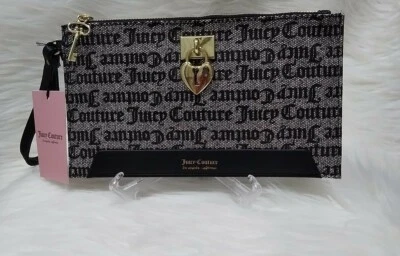 Muñequera Juicy Couture Gótica Estampada Estado Blanco Negro Dorado Bajo Cerradura y Llave Foto 1 de 4