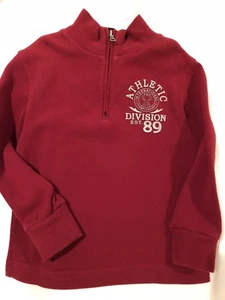 NWOT THE CHILDREN’S PLACE BOYS ZIPPERED CREW NECK SWEATER XS/4 RED - Picture 1 of 4