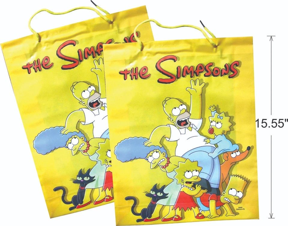 УПАКОВКА ИЗ 2 ЛИЦЕНЗИРОВАННЫХ ПОДАРОЧНЫХ СУМОК «СИМПСОНЫ© 3» 15,55 x 12,40 x 3,60» - Изображение 1 из 1