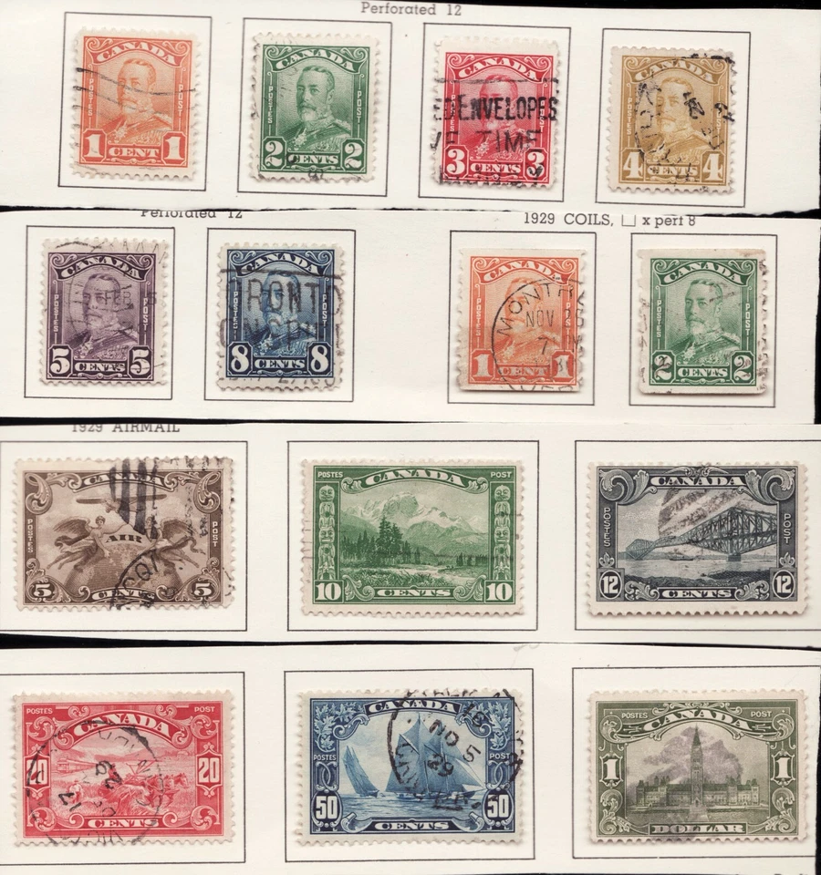  Used 1928 Scroll Issue Set w/ 158 Bluenose - Canada  - VF - superfleas - cv$293 - Image 1 of 4