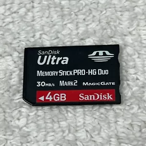 4gb SANDISK LEXAR Sony Memory Stick Pro duo for Sony cybershot Cameras,PSP - Picture 1 of 3