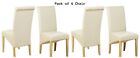 Dining Chairs Retro Classic Wooden Legs Office Kitchen Lounge Cream 4x Chair Set
