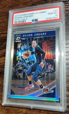 2019 Donruss WNBA Briann January #27 OPTIC HOLO SP PSA 10! POP 1! - Image 1 of 2