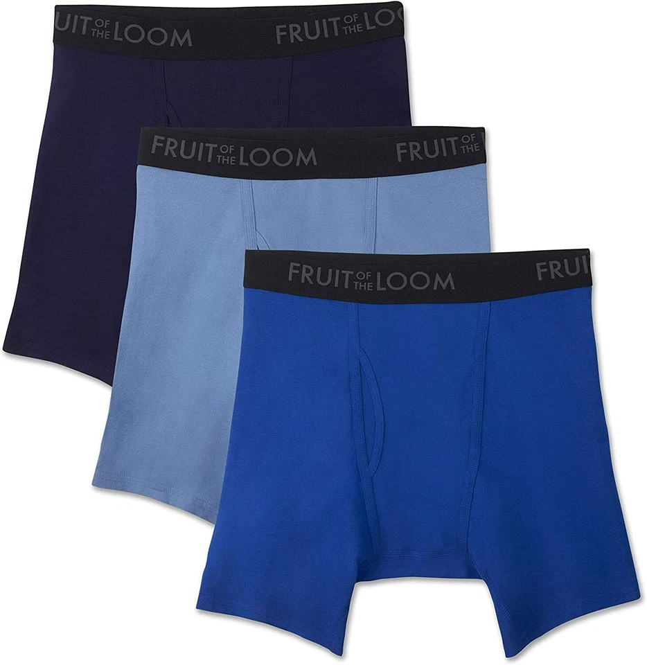 Fruit of The Loom Breathable 3 Tag Boxer Briefs XL 40-42 in Cotton