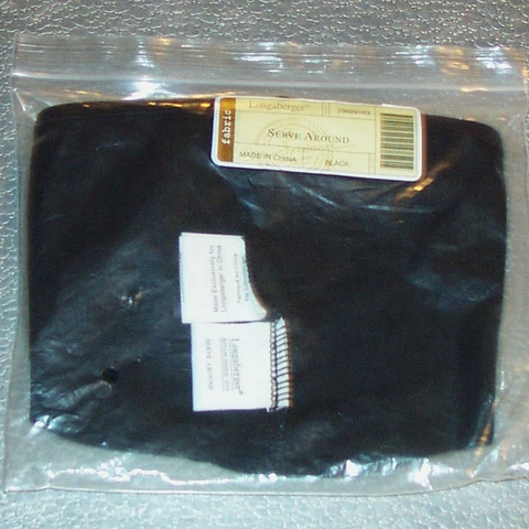 Longaberger Black SERVE AROUND Basket Liner ~New Includes FREE SHIPPING! Cover