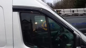 2X FOR FORD TRANSIT MK8 FRONT WIND RAIN SUN SMOKE GUARD DEFLECTORS 2014 ONWARDS - Picture 1 of 6