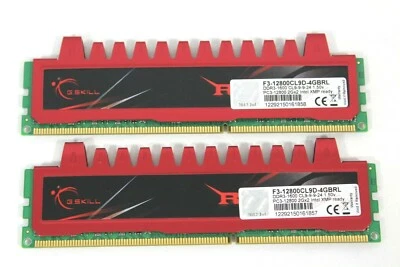 Ripjaws G. Skill 2GB x 2 = 4GB RAM DDR3-1600 PC3-12800 F3-12800CL9D-4GBRL - Image 1 of 4