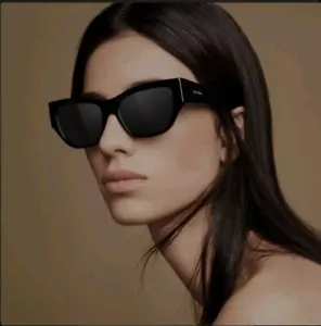 Max Mara Sunglasses MM0041 FRANCOISE 01A Black Mirror Woman new - Picture 1 of 12