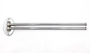 Vintage European 16.25 in. Nickel Swing Double Arm Towel Rack - Picture 1 of 7