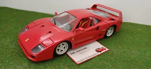 FERRARI F40 rouge échelle 1/18 de TONKA POLISTIL voiture miniature de collection - Imagen 1 de 8