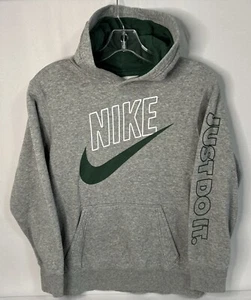 Sudadera con Capucha Nike Gris y Verde M Niños Pullover Sudadera Manga Larga Blanco Verde Logo - Imagen 1 de 2