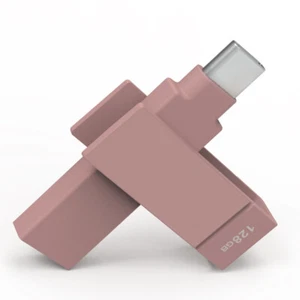 Unidad Flash de Respaldo iXflash 128 GB USB A y USB C para iPhone iPad y Computadora Rosa - Imagen 1 de 13