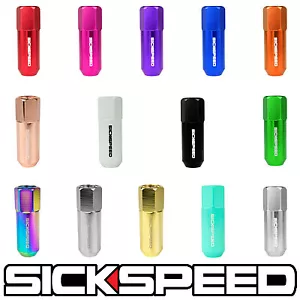 1 PC THREADED SICKSPEED 60MM ALUMINUM EXTENDED TUNER LUG NUTS LUGNUT - Picture 1 of 15