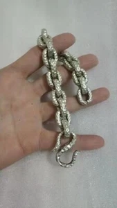 Asiatisches altes Miao Silber handgegossen cool Statue Armband Schmuck Geschenk - Bild 1 von 8