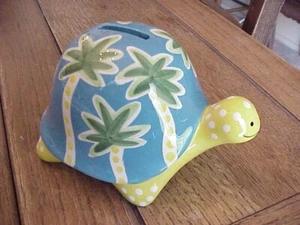 SELTENE SAMMLER PORZELLAN HANDBEMALTE INSEL SCHILDKRÖTENBANK VON WELLENPALME - Bild 1 von 10