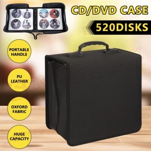520 DVD CD DISC Holder Storage Case Folder Wallet Carry Bag Organizer Album Box - Picture 1 of 12