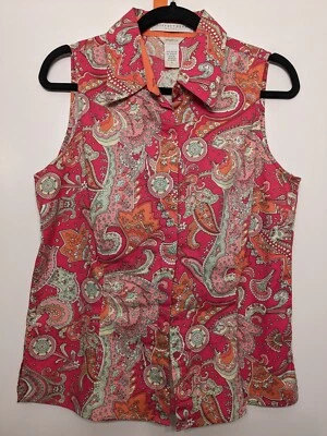 Geoffrey Beene Sport Stretch Sleeveless Shirt Size 10 NWOT  - Imagem 1 de 3