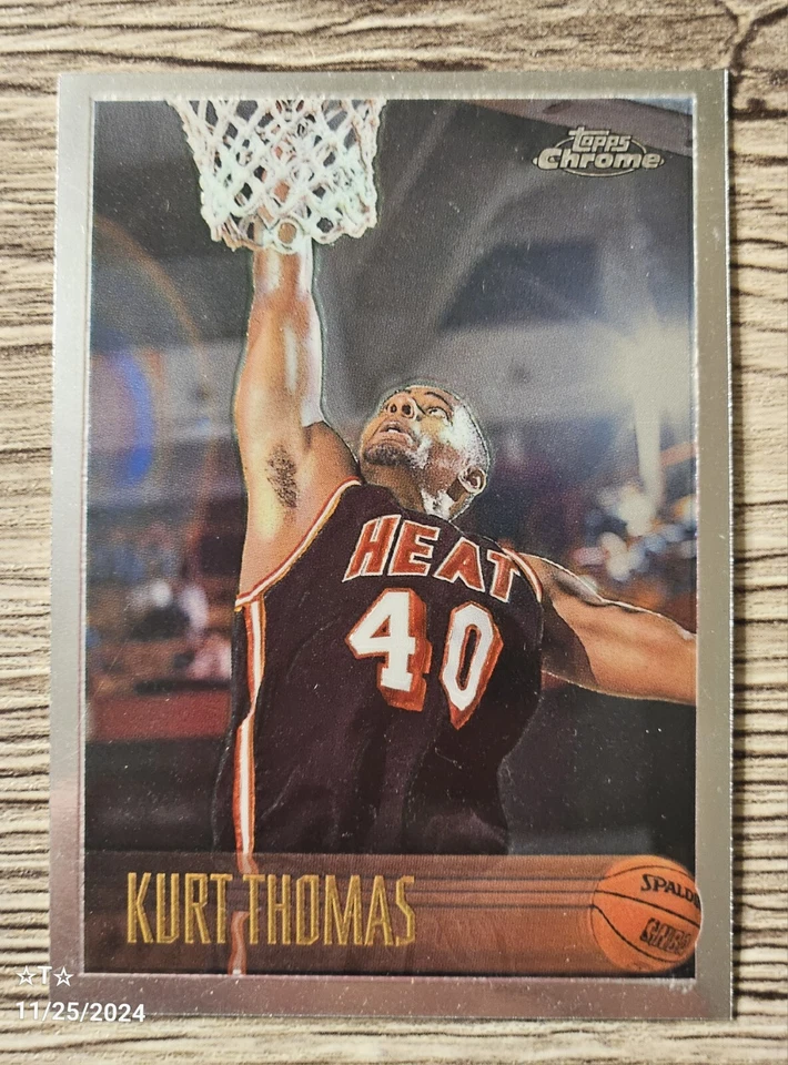 Tarjeta coleccionable de baloncesto 1996-97 Kurt Thomas #11 Topps cromada Miami Heat NBA Foto 1 de 4