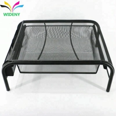 Mesh Metal Monitor Stand w/ Storage Drawer - Riser for Computer, Printer, laptop - Image 1 of 2