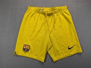 Nike Fc Barcelona Away Shorts Mens size S Yellow 2019/20 - Picture 1 of 22