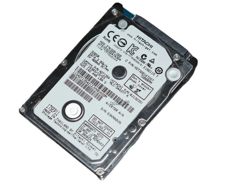 NEW Hitachi HTS723232A7A364 320GB 7200RPM SATA 3Gb/s 2.5in Laptop Hard Drive - Image 1 of 4