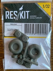 1/32 Reskit DeHAVILLAND MOSQUITO WHEELS Resin detail set for HK, Tamiya, Revell - Picture 1 of 1