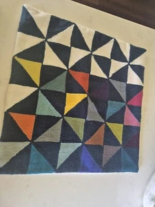 West Elm Cushion Cover decorative Geometric Woven Pattern - Picture 1 of 3