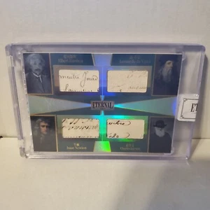 2024 Eternal Cuts CUÁDRUPLE RELIQUIA 4/5 Einstein Da Vinci Isaac Newton Charles Darwin - Imagen 1 de 2
