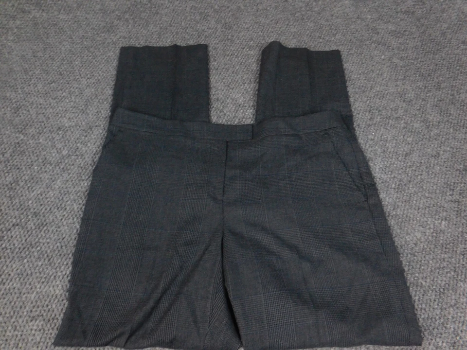 Jones New York Pantalones Mujer 12 Azul Cuadros Recto Elástico Colección Foto 1 de 4