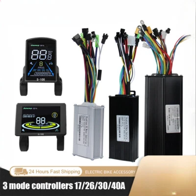 Ebike 3 Mode Sine Wave Controller 17A 26A 30A 40A with Color S-100 H-100 Display - Image 1 of 4