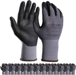 Safety Work Gloves Microfoam Nitrile Coated-12 Pairs,Seamless Knit Nylon Gloves, - Picture 1 of 6