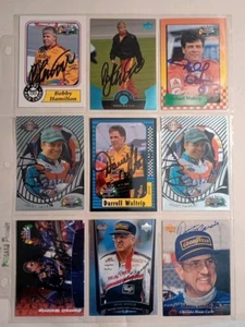 Racing Cards All Signed Several Hamilton Waltrip Nadeau Marcis MORE Page 3 - Picture 1 of 12