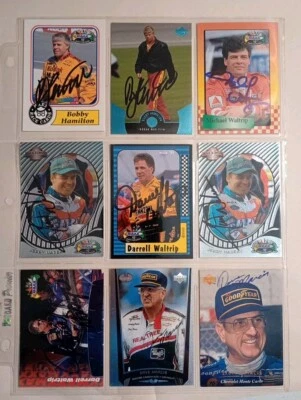 Racing Cards All Signed Several Hamilton Waltrip Nadeau Marcis MORE Page 3 - Image 1 of 4