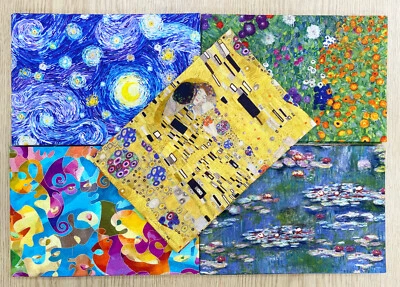 Fat Quarter Bundle - Artist Impressionist Abstract Print Craft Fabric Material - Image 1 of 4