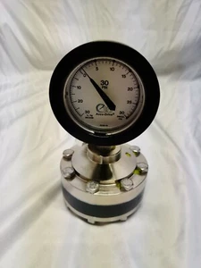 3D Instruments 30-0-30 Gauge w/ RJ GLOBAL TR4.OA.5032 TEFLON DIAPHRAGM / GASKET - Picture 1 of 12