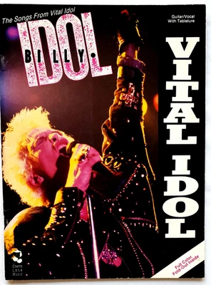 Billy Idol - Vital Idol - 1988 Sheet Music Songbook For Vocal/Guitar Tab - Image 1 of 2