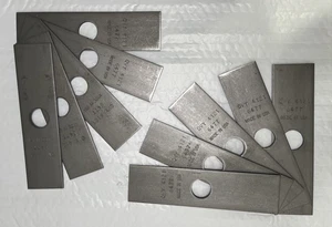 Hojas de bordeador Peach Country - 2" x 8" x 0,120" de espesor con orificio central de 1" - Paquete de 10 - Imagen 1 de 3