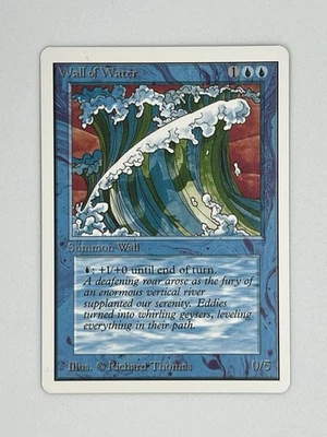 MTG WALL OF WATER Unlimited Edition Regular MT+ Magic The Gathering - Image 1 of 4