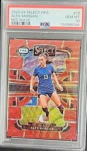 Alex Morgan 2023-24 Panini Select FIFA Red Wave Prizm #72 USWNT #051/149 PSA 10 - Picture 1 of 2