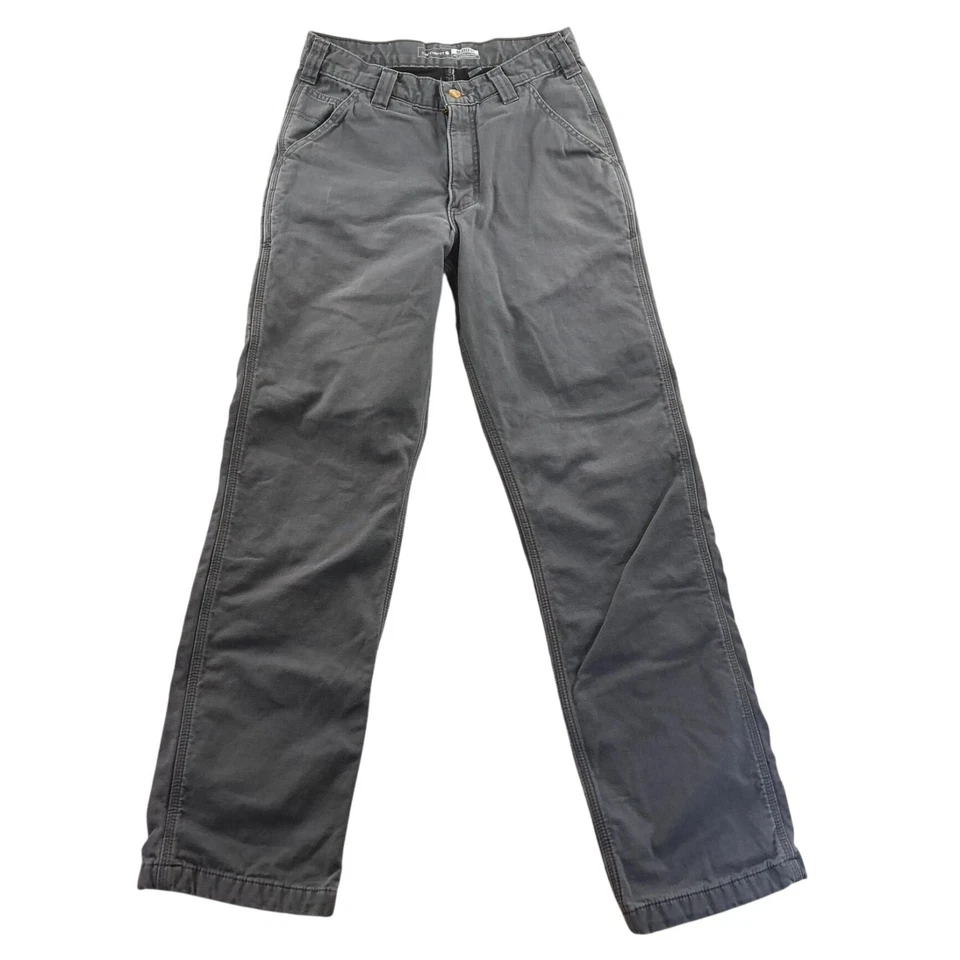Carhartt Mens Work Pants Size 30x34 Gray Relaxed Fit Straight Leg Casual Classic - Image 1 of 4