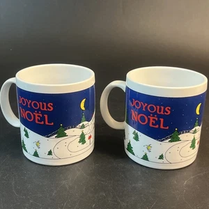 Set 2 tazze natalizie vintage 1980 Taylor & NG Joyous Noel inverno casa Giappone vacanze - Foto 1 di 11