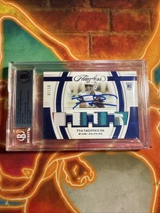 Tua Tagovailoa 2020 Panini Flawless Quad Patch RC Card #RS4 #/10. Auto Dolphins - Picture 1 of 4