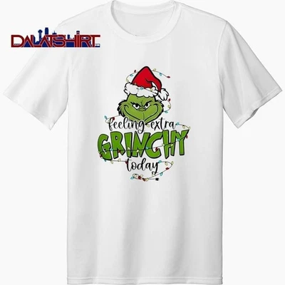 The Grinch Feeling Extra Grinchy Today Christmas Kids Adults T-Shirt - Image 1 of 4