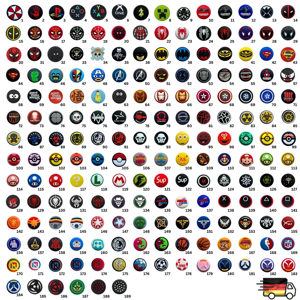 Controller Thumbstick Kappen Grip Caps Aufsätze Gaming Set PS4 PS5 Xbox NS2 - Bild 1 von 4