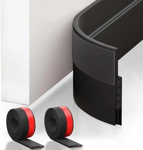Suptikes 2 Pack Door Draft Stopper,Door Sweep for Exterior & Interior Black - Picture 1 of 7