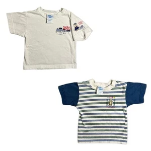 Vintage Baby B’gosh Lot of 2 Shirts 18M Train Bear Cub Made In The USA 90s Y2K - Picture 1 of 17