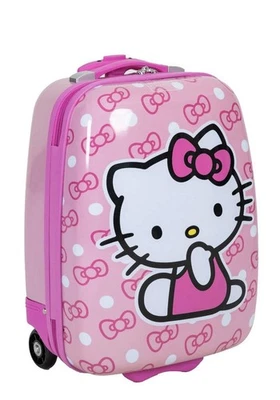 Sanrio Hello Kitty Kid's 16" Carry On Harside Luggage Spinner - Pink - NEW - Image 1 of 3