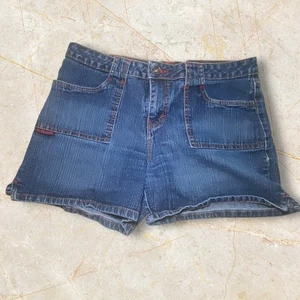 U.S. Polo Assn. Girls Denim Shorts Size 13/14 With Pockets & Contrast Stitching - Picture 1 of 6