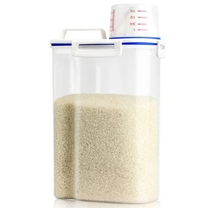 Rice Storage Container, 3 to 5Lbs Dry Food Airtight Container, Pet Dog Cat Fo... - Picture 1 of 8