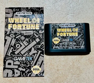 Wheel of Fortune - Sega Genesis - Cartridge and Manual - Tested & Working - Picture 1 of 3